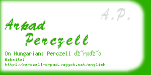 arpad perczell business card